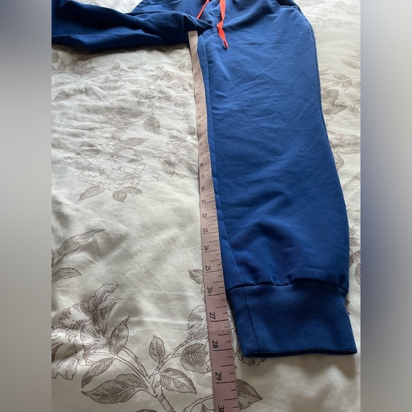 Figs Blue Zamora Joggers Orange Drawstring Small Medical Scrubs Vet Nurse Doctor - Picture 7 of 7